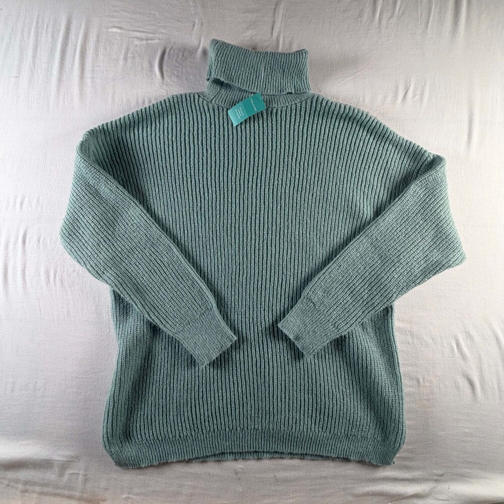 Maurices Large Mint Ribbed Knit Turtleneck Sweater - Picture 2 of 7